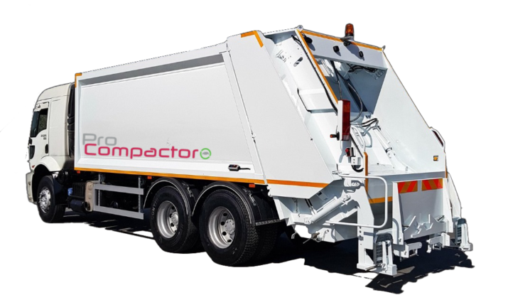 Procompactor Rear Loader  Garbage Collection Trucks are designed to load municipal solid wastes and compact the waste within the vehicle superstructure thus avoiding long-range travel for little wastes and transporting them to waste treatment facilities.